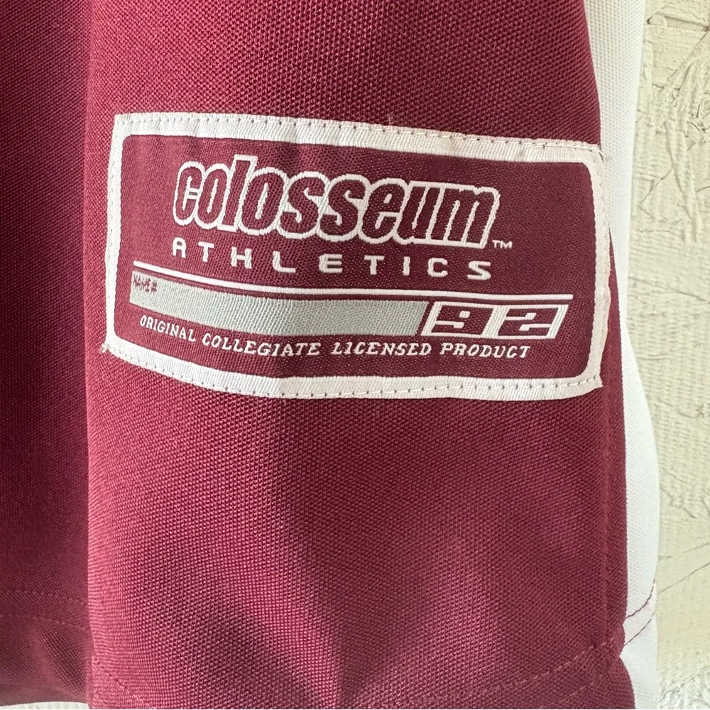 Colosseum Collegiate MSU Bulldogs Maroon Baseball Jersey 2XL Raglan Sleeves - Picture 6 of 12